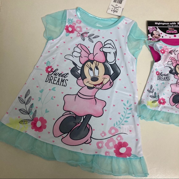 Disney Minnie Mouse Cute Nightgowns Doll Set - Picture 3 of 7